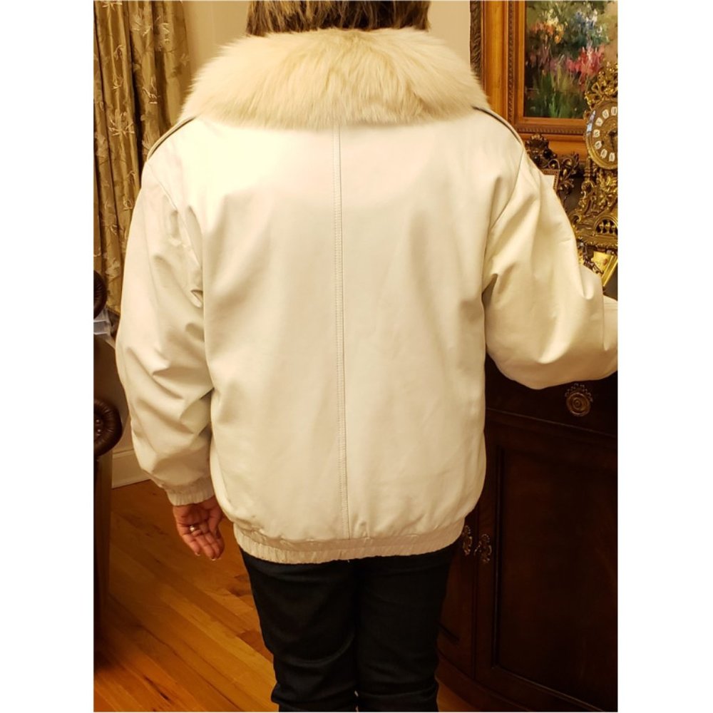 RAJAC LIMITED Canada Women's Winter Leather & Fur Jacket Sz.-14 White - Picture 5 of 8